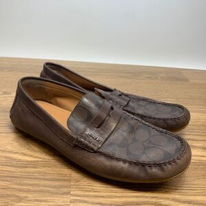 Coach Mott Driver Shoes Mens 10.5 D Loafer Leather G2983 Slip On Casual